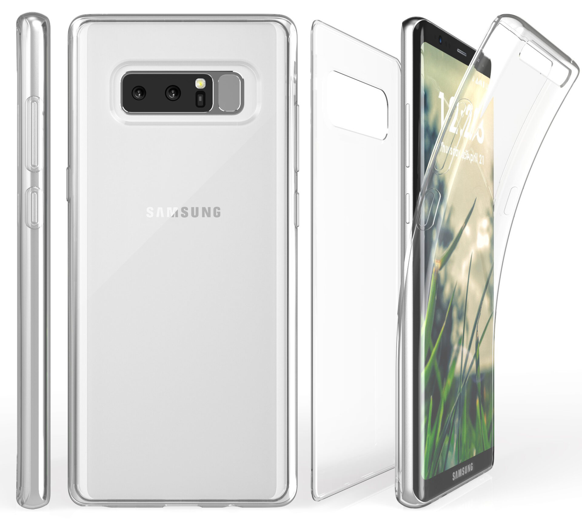 جراب كامل امامي وخلفي شفاف - SAMSUNG NOTE 8